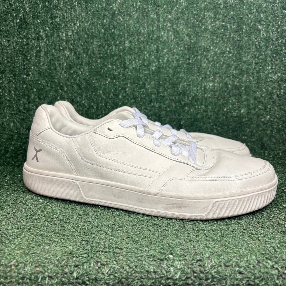 Flux Footwear Adapt Leather Barefoot Minimalist Zero Drop Sneakers White Mens 12